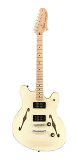 Guitarra elétrica Squier by Fender Affinity Series Starcaster de arce laminado olympic white poliuretano brilhante com diapasão de bordo