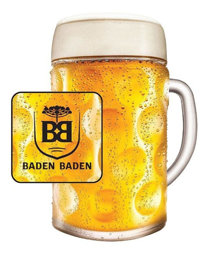 Caneca Cerveja Chopp Alemã Copo Mass Vidro Baden Baden 610ml