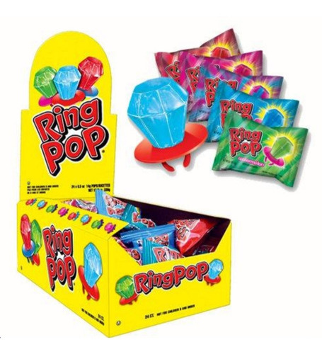 Dulce Ring Pop Display X 12 Ud - Kg A $28