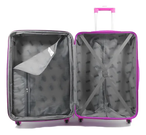 Bolsa de viaje rígida Mundi Pink Abs con ruedas