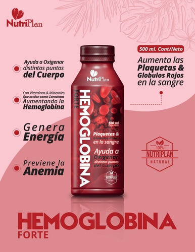 Hemoglobina Forte 500 Ml - mL a $40