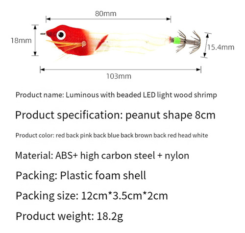Señuelo De Pesca Flashing Wobbler, Cebo De Madera Para Camar