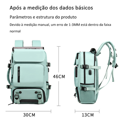Mochila Executiva 16 Polegadas Bolsa Multifuncional Notebook Usb Wicopet Mochila Viagem