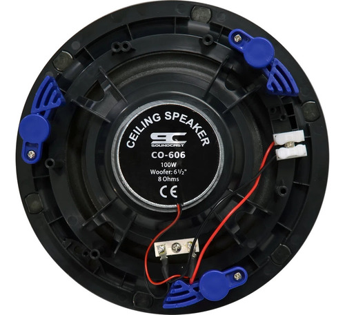 Arandela De Teto Redonda 6 2 Vias 100w Soundcast Co606 Cor Branco