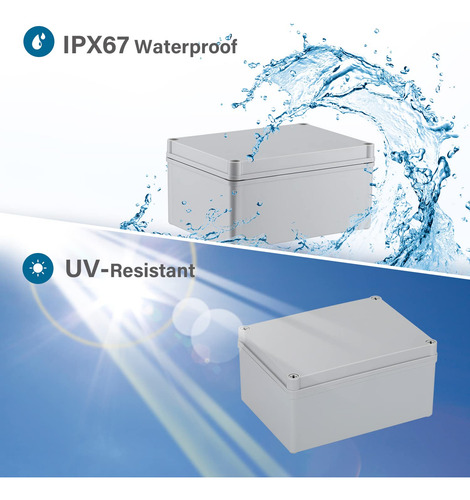 Caja De Derivación De Plástico, Ip67, Resistente Al P...