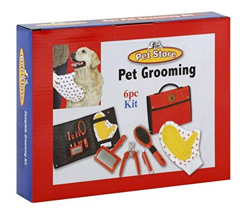 Pet Store Shop Grooming Kit De 6 Piezas  Rojo 