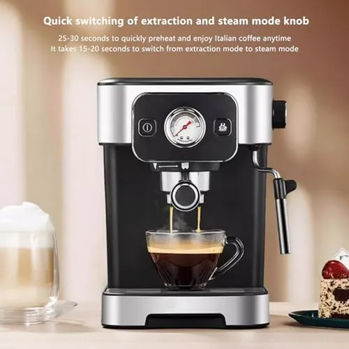 Máquina Automática De Vapor 1 8l Para Espumar Leche Capuccin