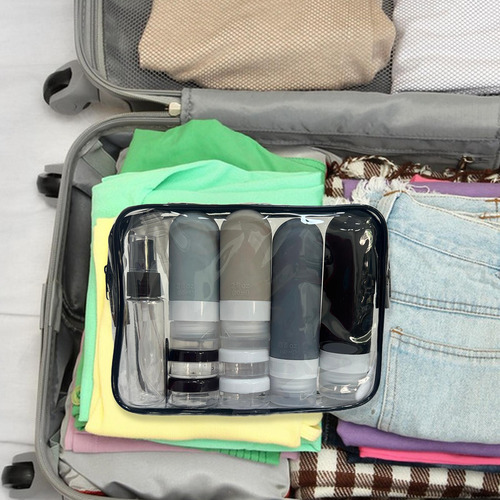 16 Piezas Botellas De Viaje Con Estuche De Almacenamiento