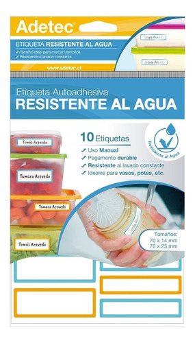 Etiqueta Autoadhesiva Resistente Al Agua Adetec
