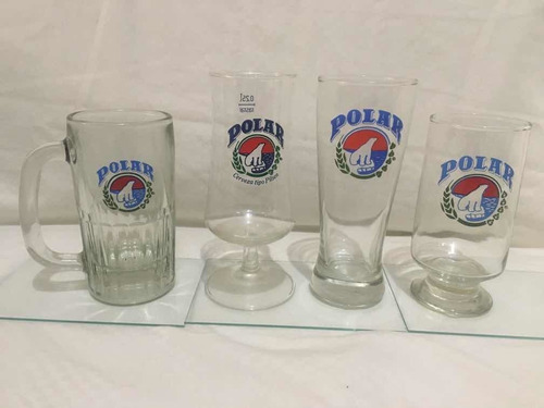 Jarra Vaso De Vidrio Cervecero Polar Original De Colección