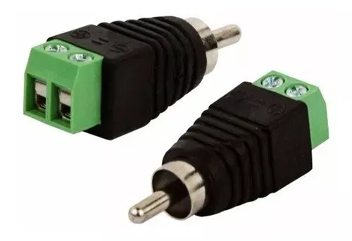 Conector Rca Macho Ficha Adaptador Con Bornera Para Audio X6