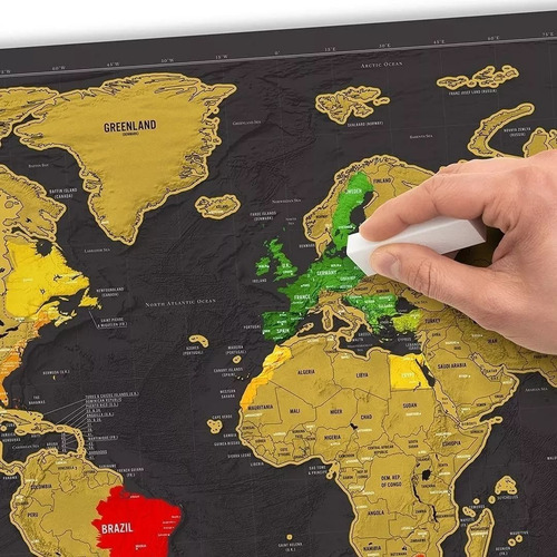 Mapamundi Grande Rascable Mapa De Mundo Para Raspar Viajeros