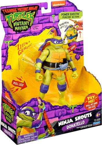 Tortugas Ninja Teenage Mutant Figura Donatello Con Sonido