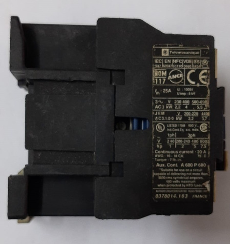 Contactor Telemecanique Lc1-d09 01