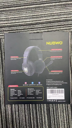 Audífonos Inalámbricos Para Juegos Nubwo U3 C/mic. P/pc, Ps4