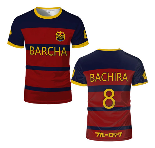 Camiseta Estampada En 3d Blue Lock Fc Barcha