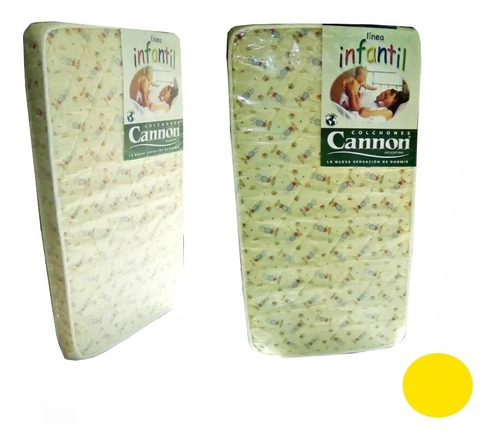 Combo Cubre Colchon Impermeable + Colchon Cannon Cuna 120 X 60 + Almohada Cuna De Regalo