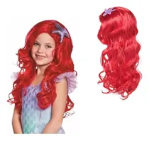 Comprar  Peluca Princesas Para Sirenita De Niñas ,para Disfraz Fiestas O Cumpleaños Cosplay De Fiesta, Disfraces Halloween O Cosplay Día De Navidad