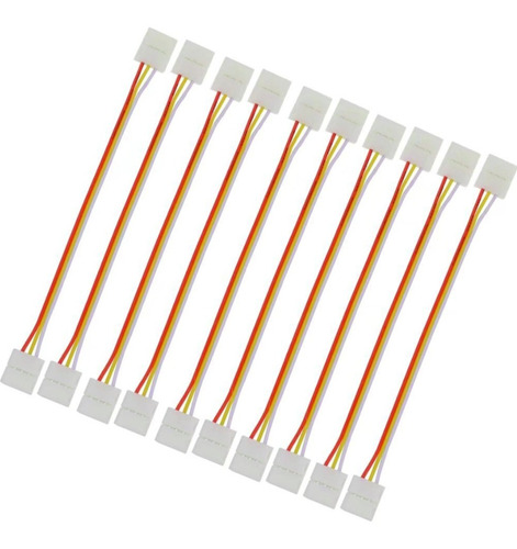 20 Extenci Conector Clip A Clip 3 Pin Pixel Tira Led Digital