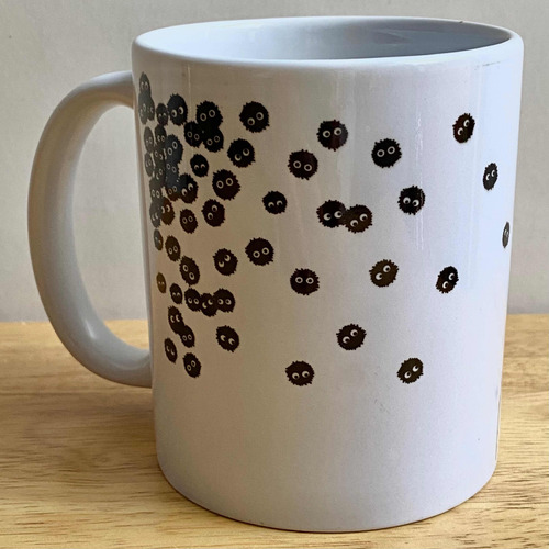 Taza Totoro Y Susuwatari Siluetas