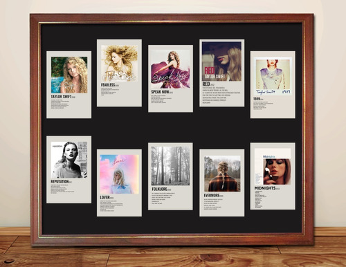 Taylor Swift Cuadro Conmemorativo Discografía Completa