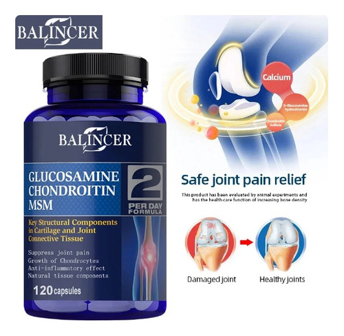 Balincer Glucosamina Condoitrina Msm + Curcuma Turmeric 120c