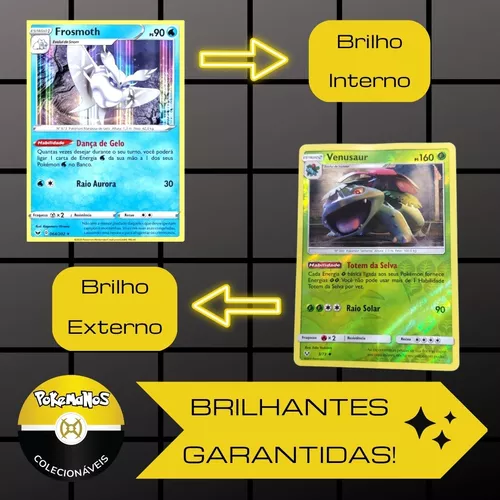 Kit 20 Cartas Pokémon Brilhantes - Pokemanos