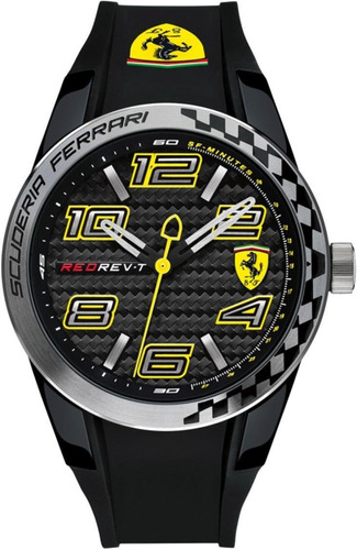 Imagen 1 de 2 de Reloj Ferrari Caballero Color Negro 0830337 - S007