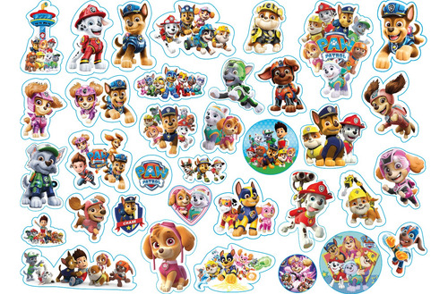 Calcos Stickers Termos Animalitos Selva, Paw Patrol, Mickey