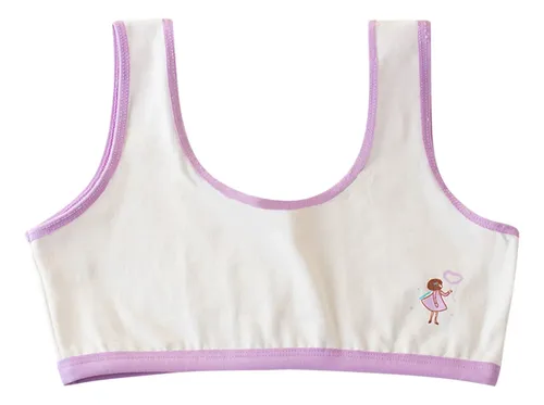 Sujetador My Petit Prix Athena Para Niñas - Algodón Elástico Ultra Suave, Tirantes Finos, Comodidad Y Libertad De Movimiento