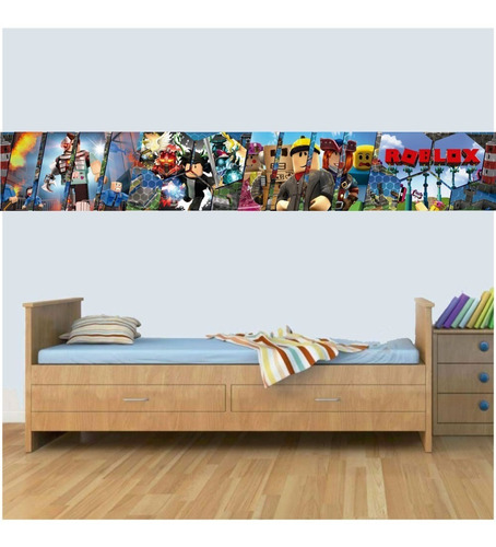 Imagen 1 de 2 de Cenefa Roblox Vinilos Decorativos 6 Mts