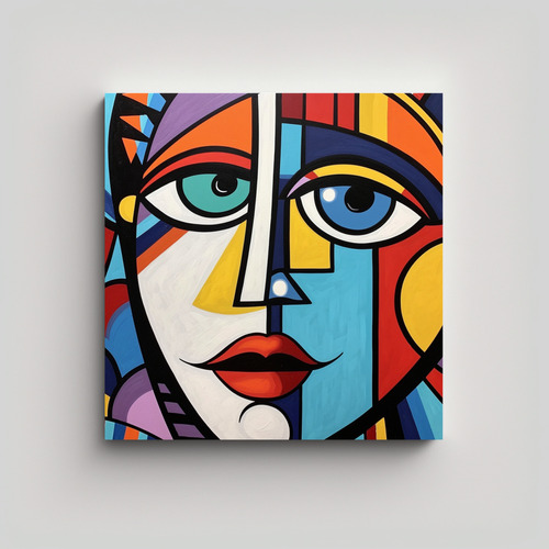 70x70cm Cuadro Britto Mujer Vintage En Decocuadros Flores