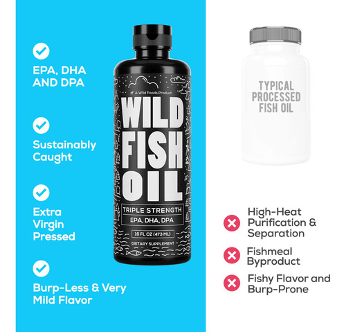 Aceite De Pescado Salvaje, Ee. Uu. Caught Omega-3 Dpa, Dha,