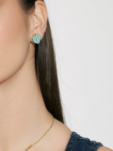 Aretes Azul Guess Amore Mujer