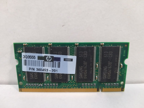Memória Para Notebook Ddr1 256mb Pc2700 Smart (Usado)