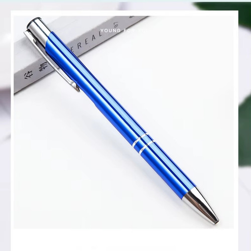 4 Boligrafo Elegante Retráctil Pluma Punta Fina Metálica