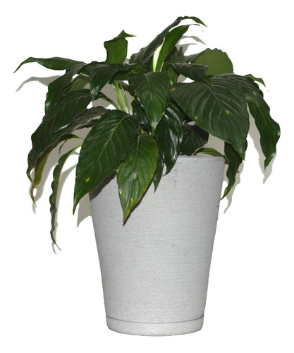 Vaso Planta Decorativo Jardim Polietileno Cone Rd 23x28 Cor Cinza