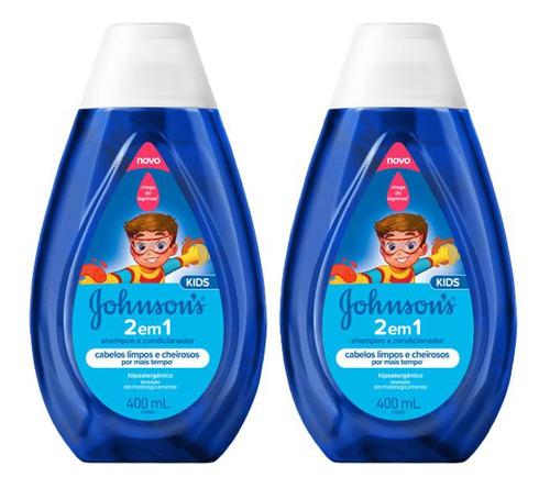 Kit Com 2 Shampoo E Condicionador Johnson's Baby 2em1 400ml