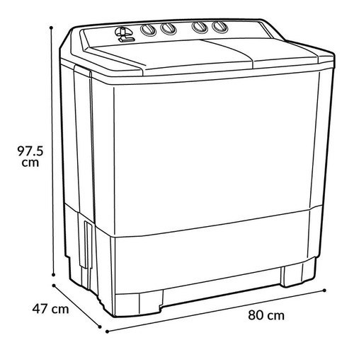 Lavadora Semi Automatica 13.0kg Blanca Wsa1301p Hisense