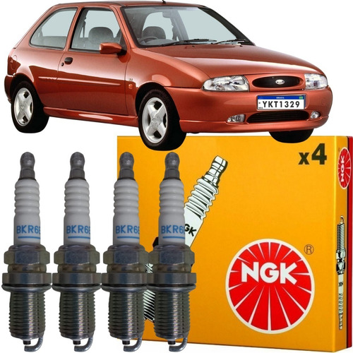 Jogo De Vela Original Ngk Fiesta 1.6 8v Flex 2012 2013 2014