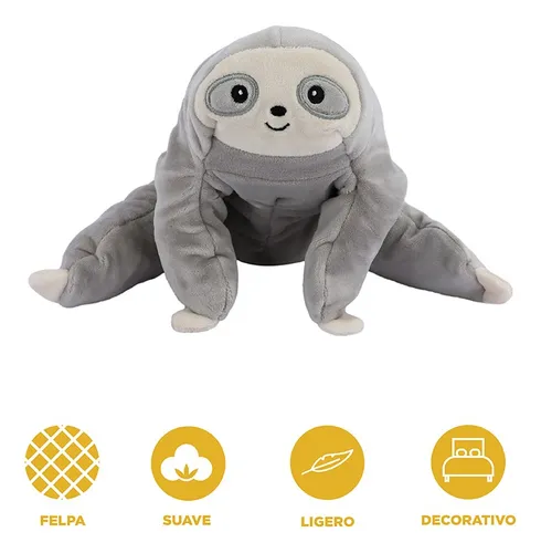 Miniso Peluche Perezoso Felpa Rosa 20x12 Cm Color Gris MercadoLibre