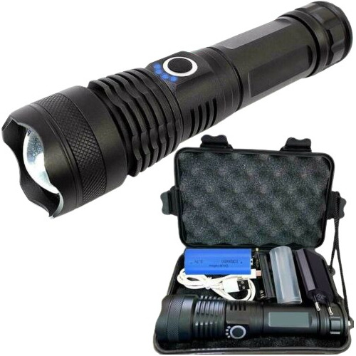 Lt672super Potente Linterna Xhp360led 12000lm+estuche