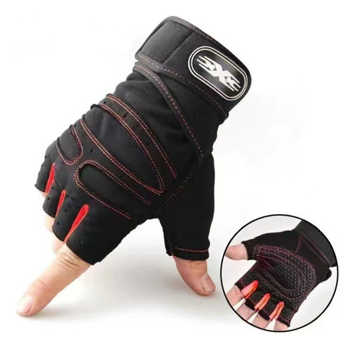 Guantes Medio Dedo Antideslizante Bicicleta Para Gym Unisex