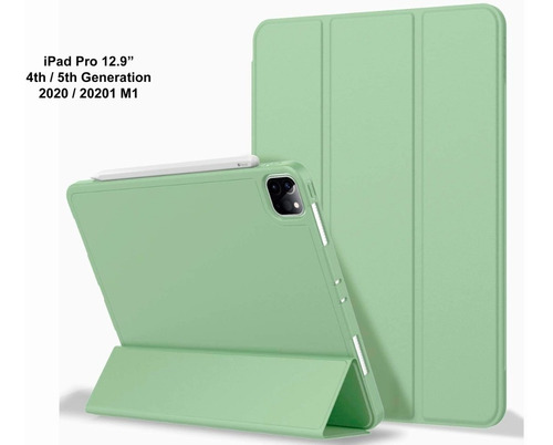 Funda Smart iPad Pro 12.9 2020 A2229 A2232 A2069 Verde Claro