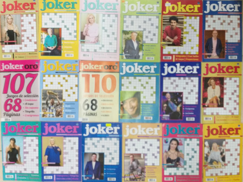 Lote X18 Revistas Joker Famosos Oro - Joker
