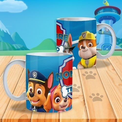 Plantillas Sublimacion Patrulla Canina Paw Patrol, Tazas