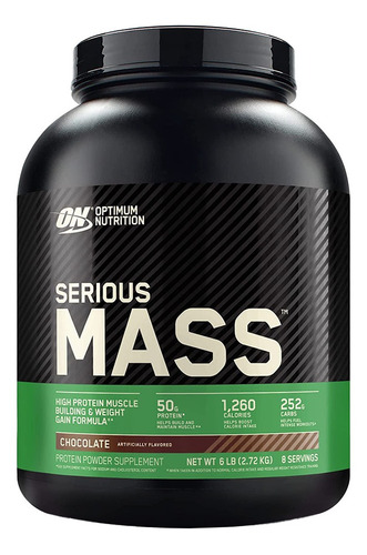 Optimum Nutrition Serious Mass Ganador De Masa Muscular 6 Lb Chocolate