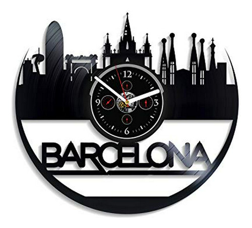 Reloj De Pared De La Ciudad De Barcelona Reloj De Pared Retr