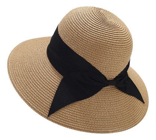 Sombrero De Paja Moda Arco Pescador Sombrero Mujer