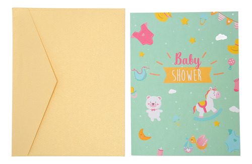 Tarjetas De Felicitación 3d Para Baby Shower, Estilo Dibujos